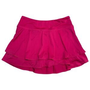 Baleaf Athletic Mini‎ Skirt Skort Womens Size Large Ruffle Hem Layers Pockets